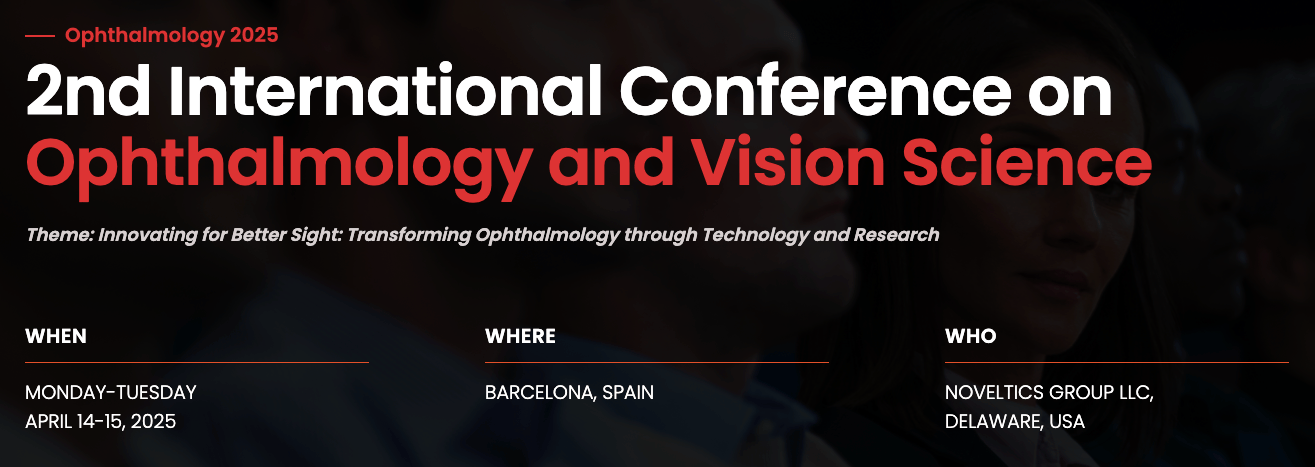 2nd International Conference on Ophthalmology and Vision Science InfoGraphic